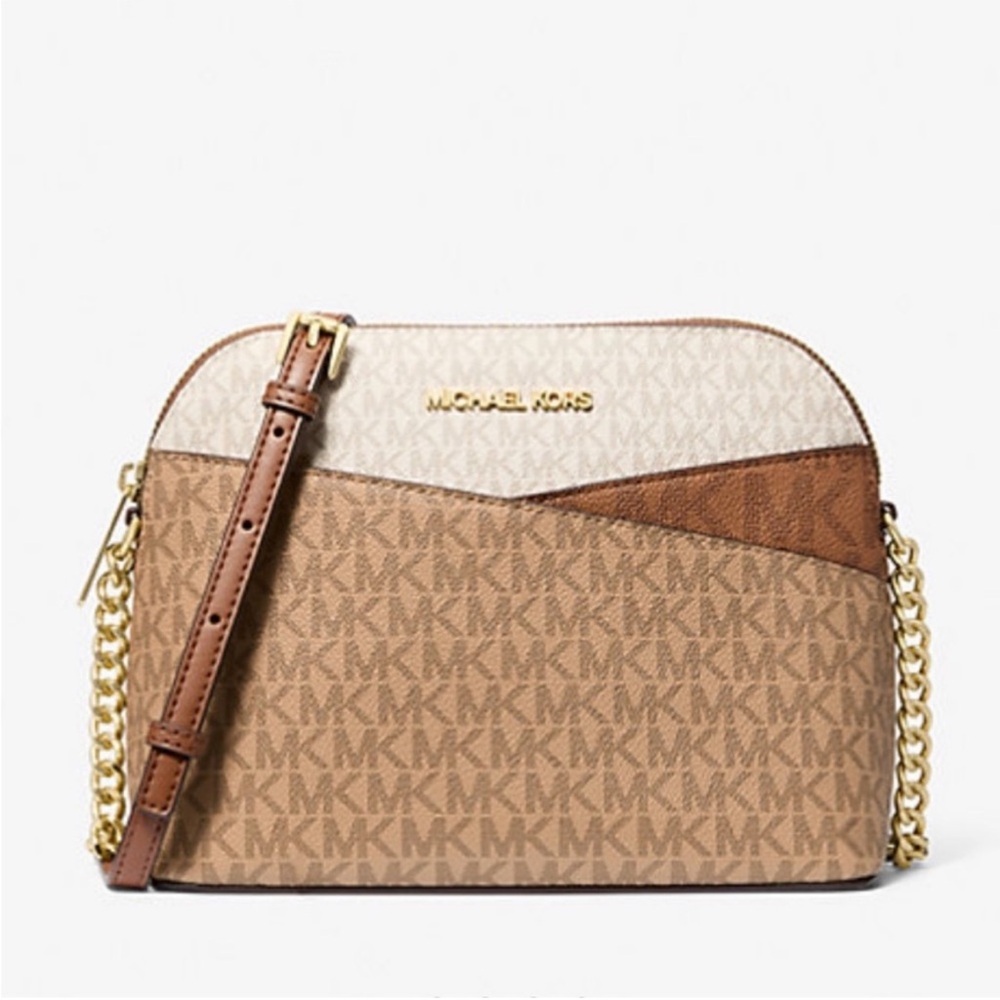 Michael Kors  $398 Tan and White Crossbody Bag - Picture 9 of 12